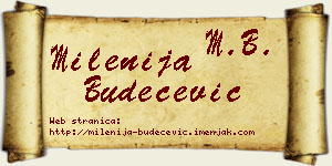 Milenija Budečević vizit kartica